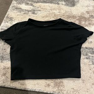 wild fable black crop top